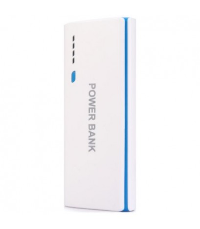 20000mAh Smart Portable Power Bank 2 USB Output Interface LED Indication Light LED Flashlight