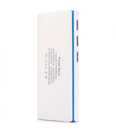 20000mAh Smart Portable Power Bank 2 USB Output Interface LED Indication Light LED Flashlight