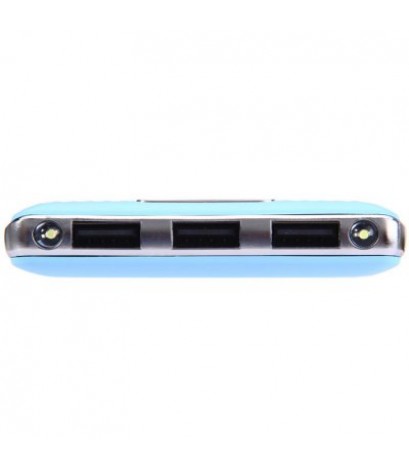 20000mAh Portable Power Bank 3 USB Output Interface LCD Display Dual LED Light Wave Design