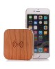 Wooden Portable Qi Standard Wireless Charger Transmitter Charging Pad with USB Cable