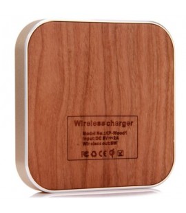 Wooden Portable Qi Standard Wireless Charger Transmitter Charging Pad with USB Cable