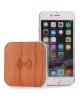 Wooden Portable Qi Standard Wireless Charger Transmitter Charging Pad with USB Cable