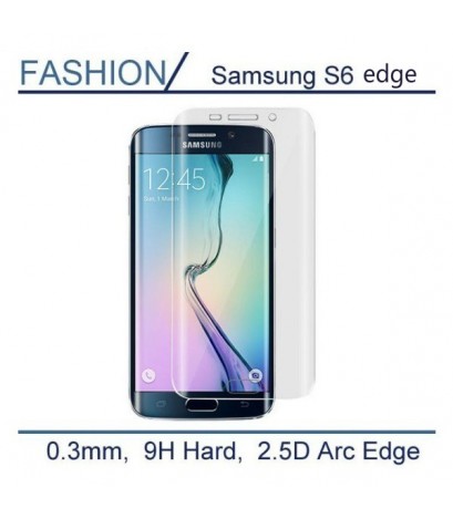 0.3mm Premium Tempered Glass for Samsung Galaxy S6 Edge/s6 edge plus G9250 G9280 9H 2.5D Edge Transparent Screen Protector with Clean Tools