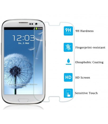 Front 0.3mm 9H 2.5D Explosion-proof Premium Tempered Glass Screen Protector for For Samsung S3 Protective Film