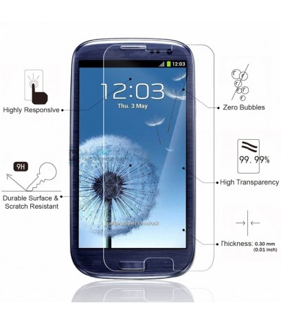 5PCS/lot 9H 2.5D Tempered Glass Screen Protector for Samsung Galaxy S3 i9300 i9305 LCD Screen Protective Film