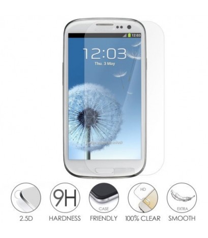 50Pcs/lot For Samsung Galaxy S3 SIII i9300 0.3mm 2.5D Premium Tempered Glass Screen Protector Protective Film